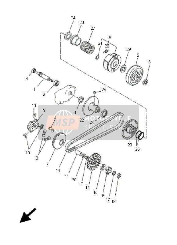 Yamaha EW50 SLIDER 2006 Clutch for a 2006 Yamaha EW50 SLIDER